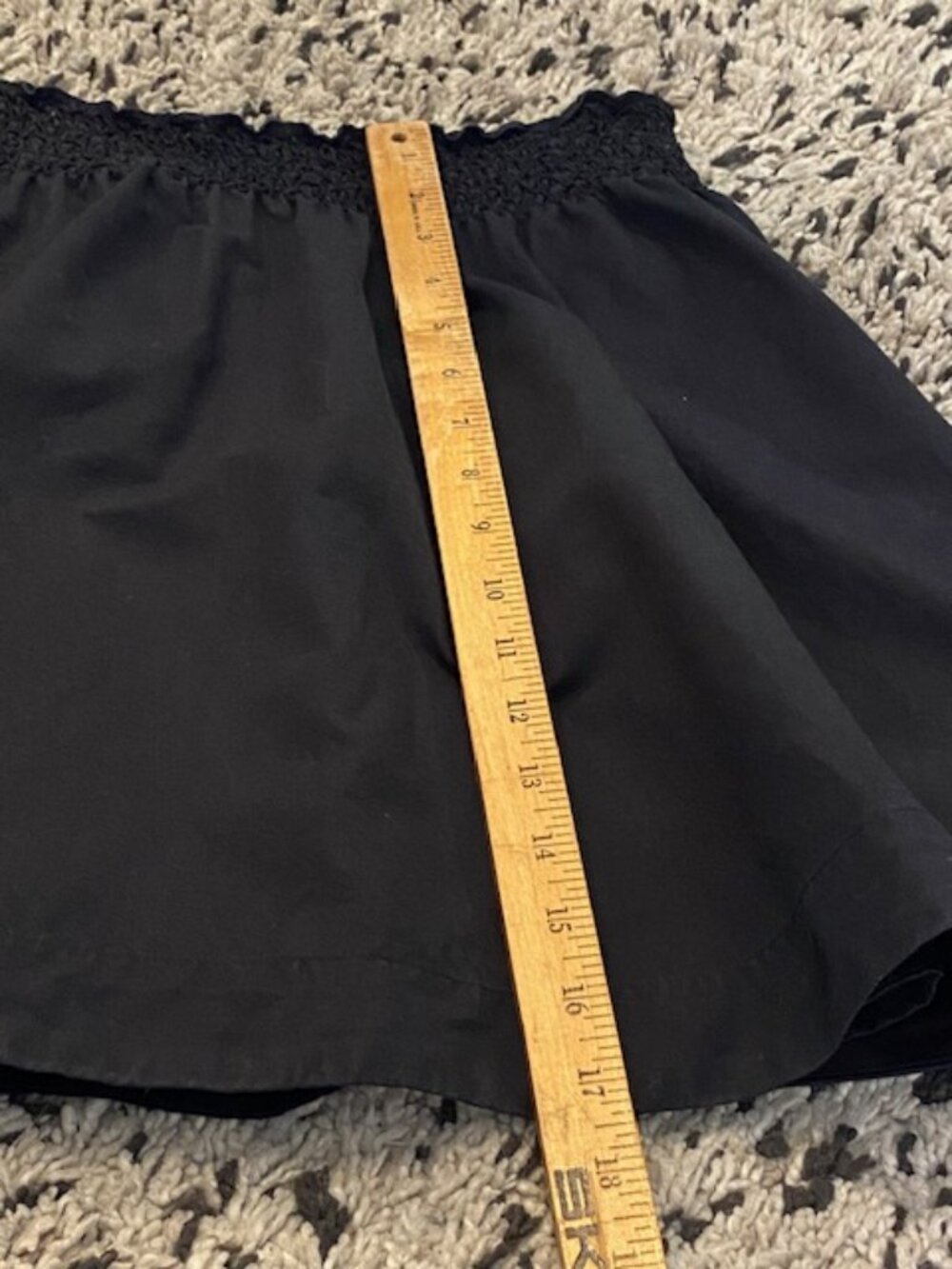 Kate Spade Saturday Black Linen/Cotton Blend Skirt Size Small Elastic, Pockets - Picture 11 of 11